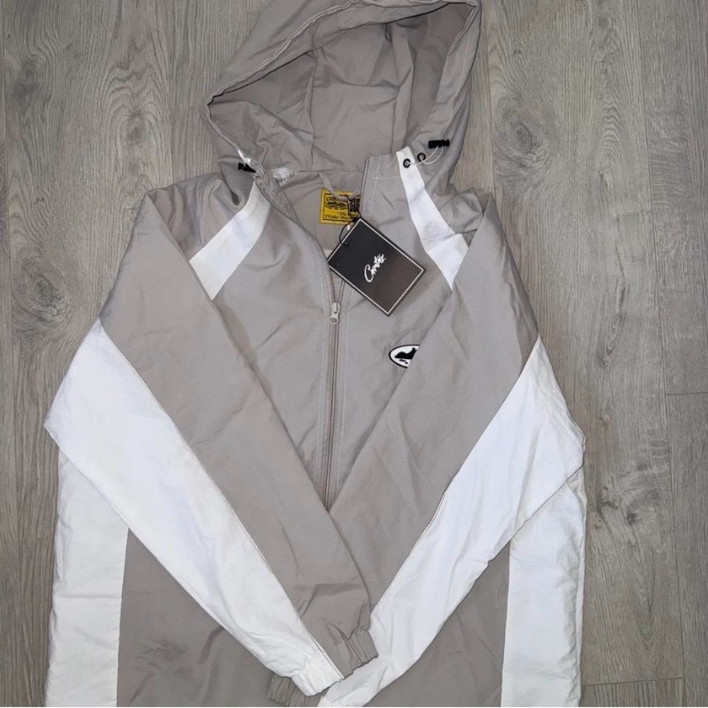 & Other Stories Gray and White Windbreaker